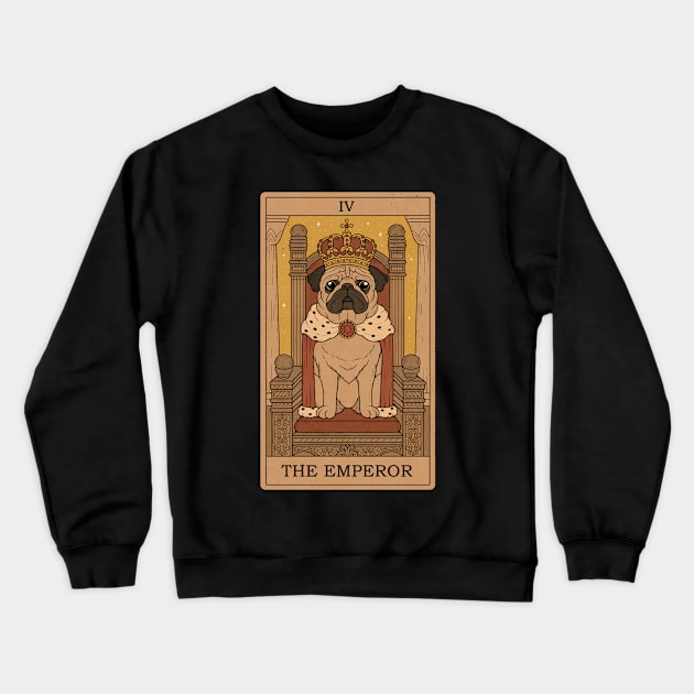 The Emperor - Pugs Tarot Crewneck Sweatshirt by thiagocorrea